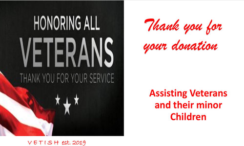 Donations save lives, provide meals, clothing and overall needed care for Veterans and their Minor Children. Your donation is greatly appreciated.