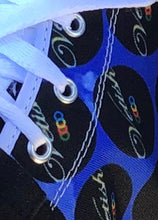 Load image into Gallery viewer, BLUE MOTIVATE TENNIS SHOES HIGH TOP LOW TOP
